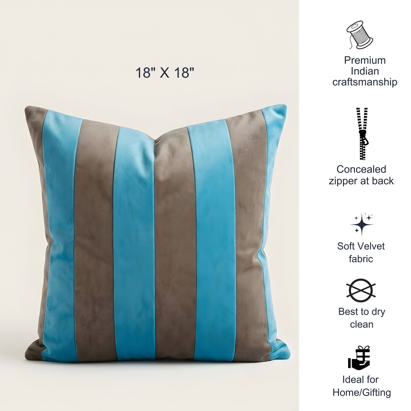 Skies & Earth cushion cover - 18" X 18"
