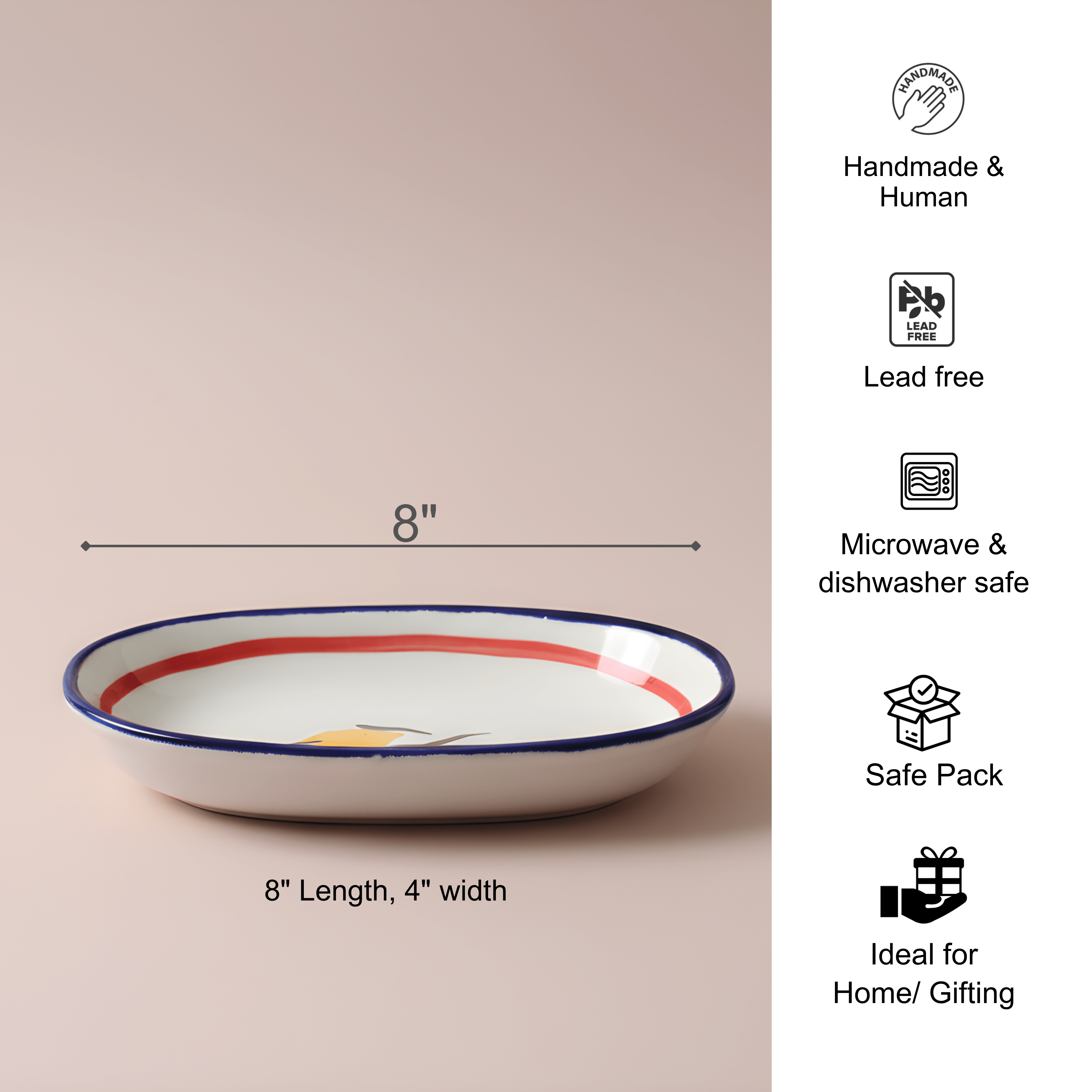 Lemon Zest Deep Plates - Oval Pasta Plates