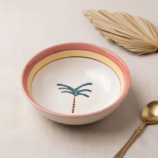 Palm Ceramic Bowl- Multipurpose Deep Bowls 700ml