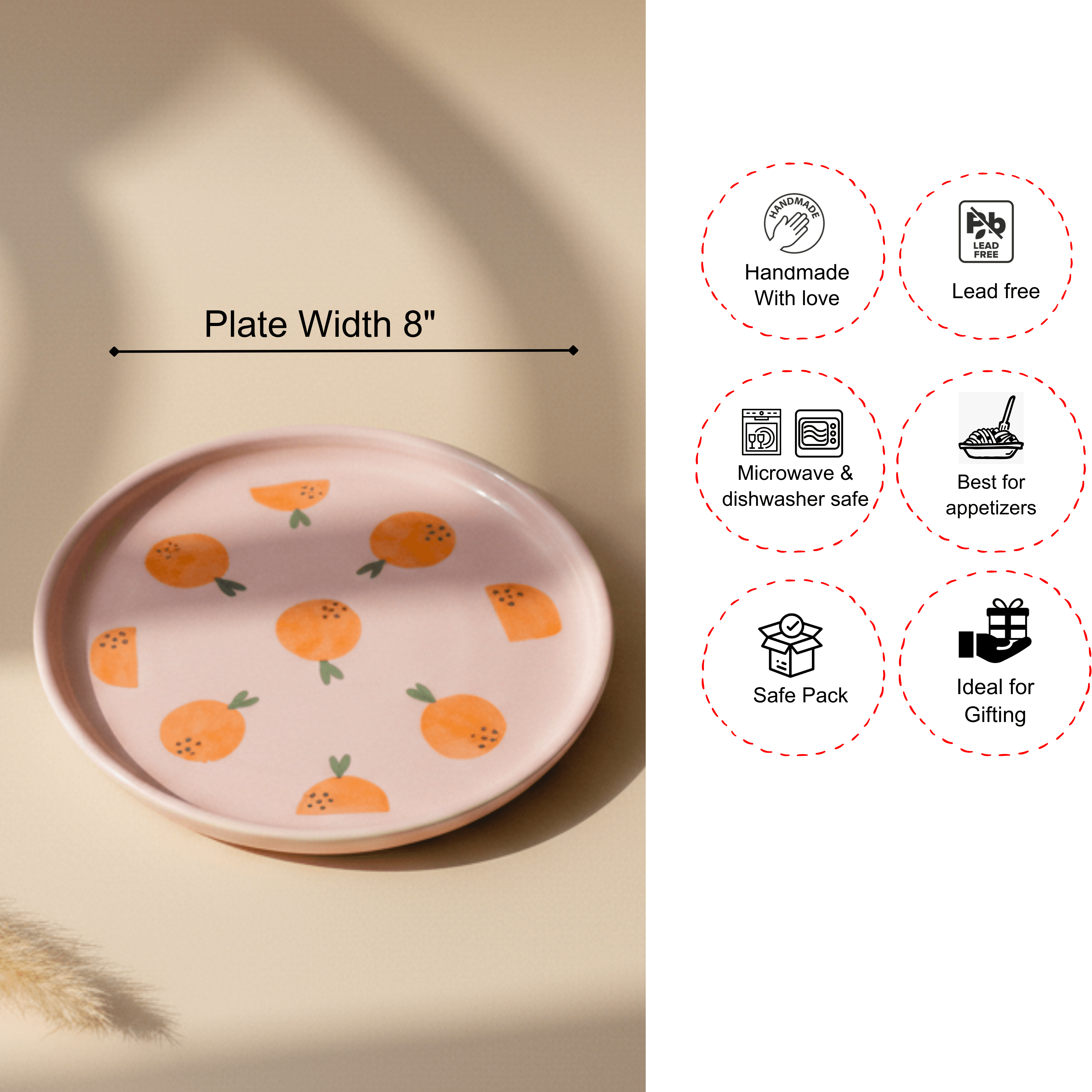 Breakfast Set - Fiesta Pink Plate+ Mug Set