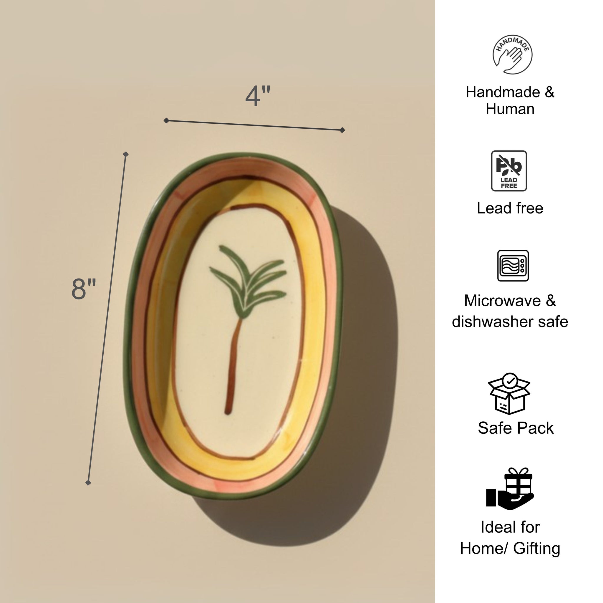 Palm Deep Plates-  Oval Pasta Plates