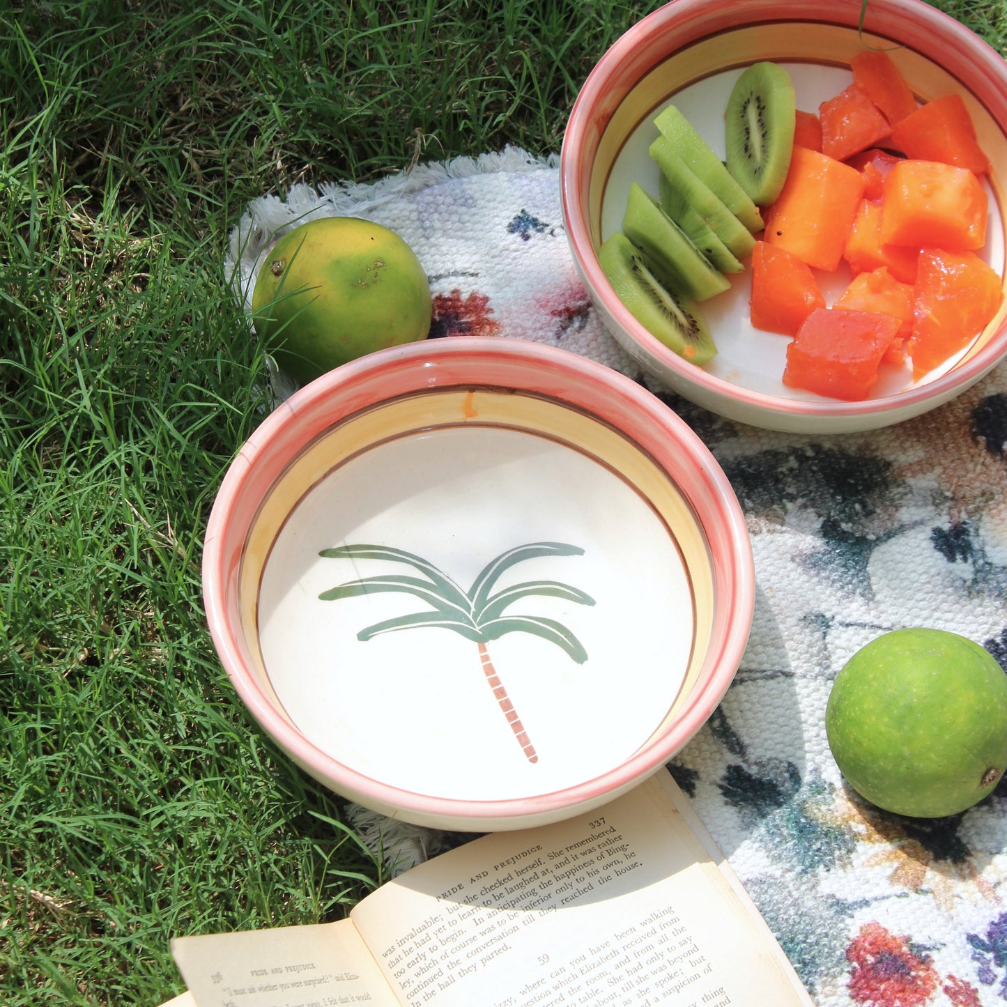 Palm Ceramic Bowl- Multipurpose Deep Bowls