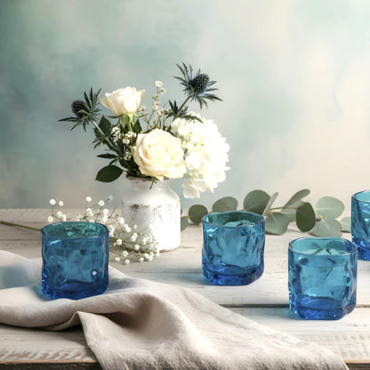 Serving Glasses- Aqua Blue (250ml) Set of Glasses
