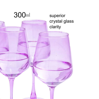 Wine Glass Set - Orchid (300ml) Crystal Glassware