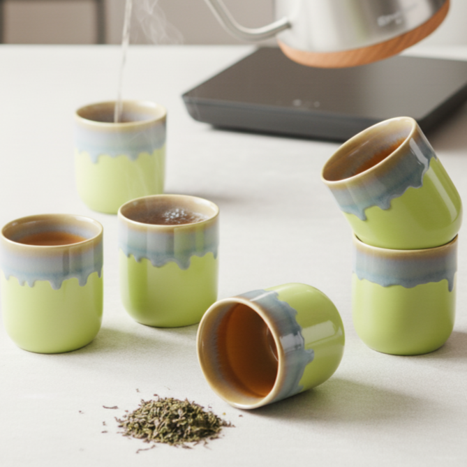 Elaichi Green Chai Kulhad Set- For Tea/ Coffee/ Buttermilk