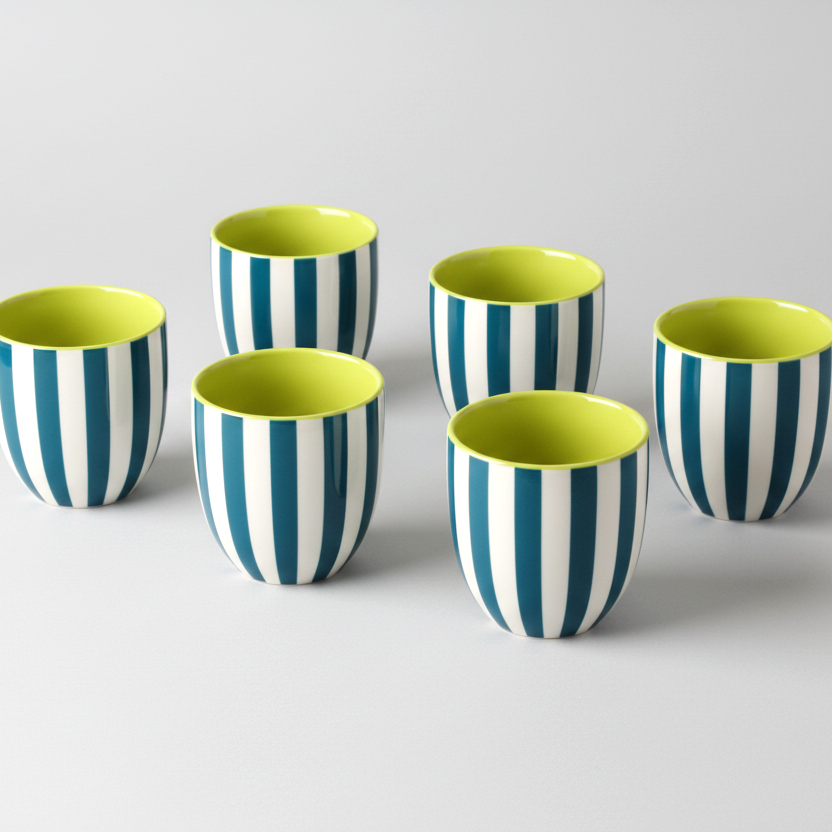 Chai Kulhad Set- Pine Sripes (Neo Edition)