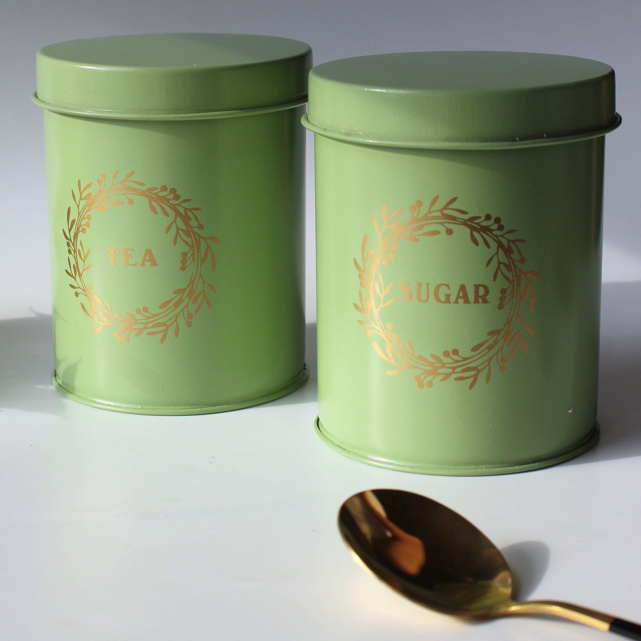Kitchen Containers Set (2 Pcs)- Pista Green, Air Tight
