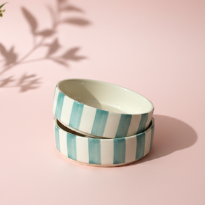 Coastal Stripes Set Multipurpose Bowls Sea Green (400ml)