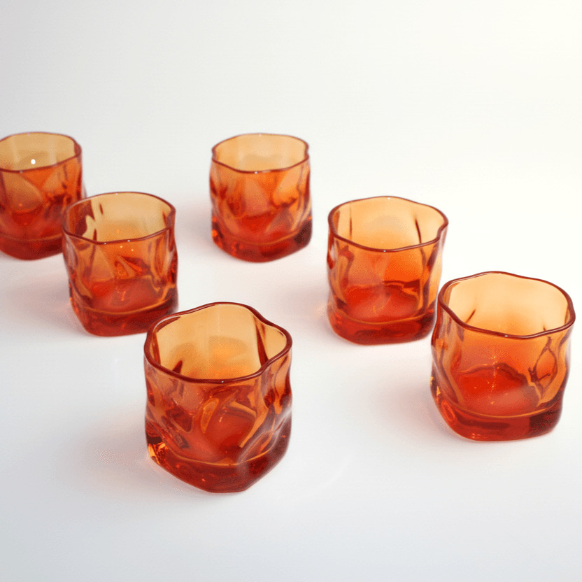 Serving Glasses- Festive Orange (250ml) Set of Glasses