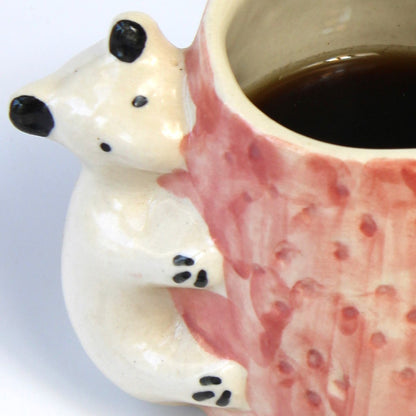 panda hug cute ceramic mug for microwave detailed image