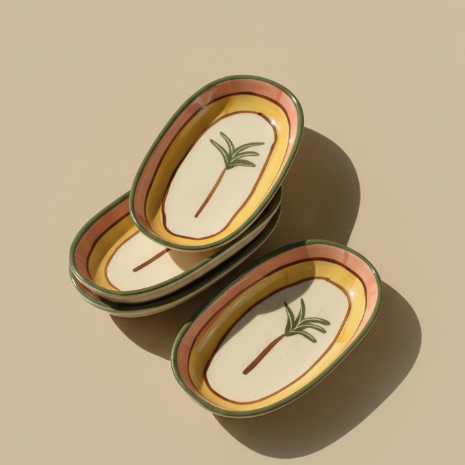 Palm Deep Plates-  Oval Pasta Plates