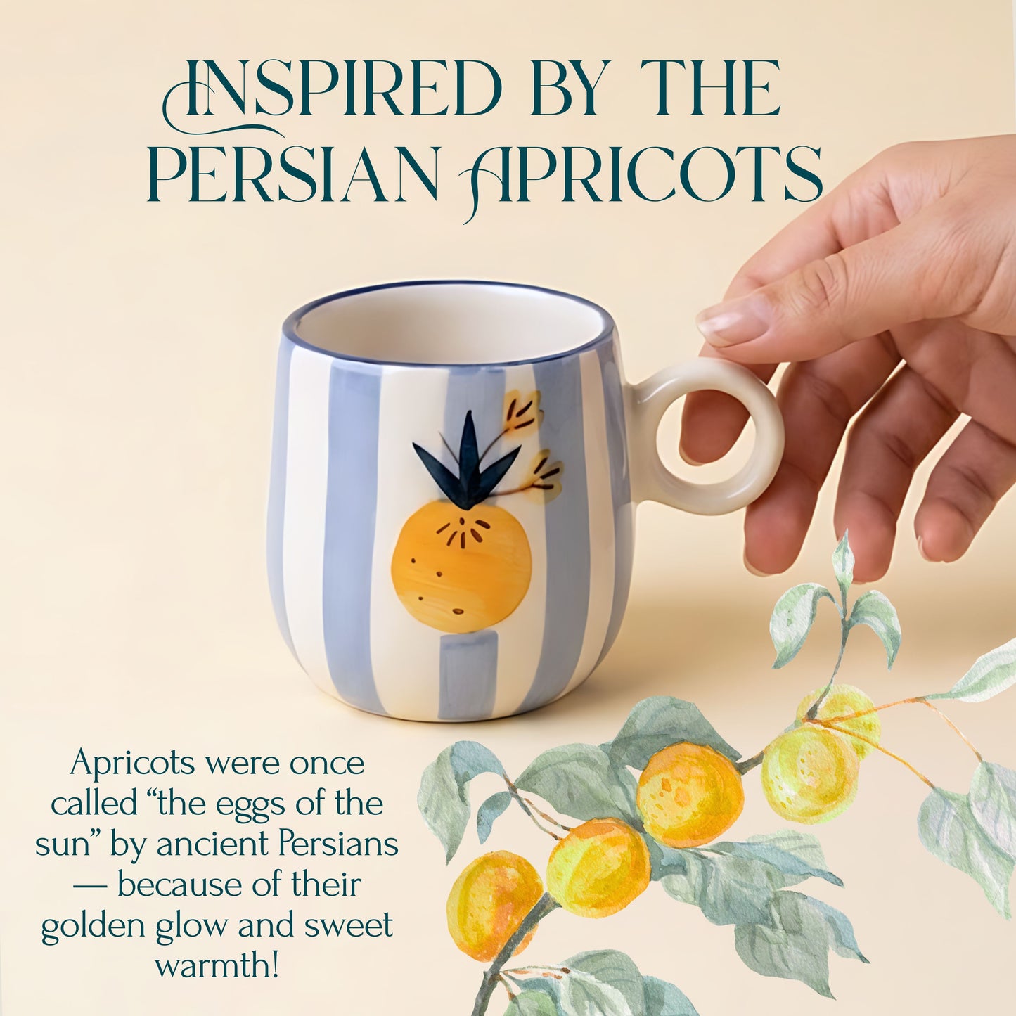Apricot Ceramic Mugs- 280ml