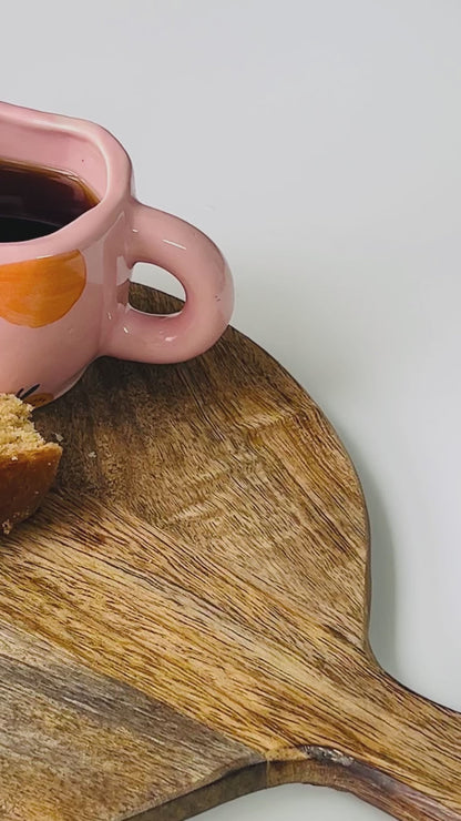 Fiesta Pink & Orange Mugs (Set of 2)-La tomatina Inspired