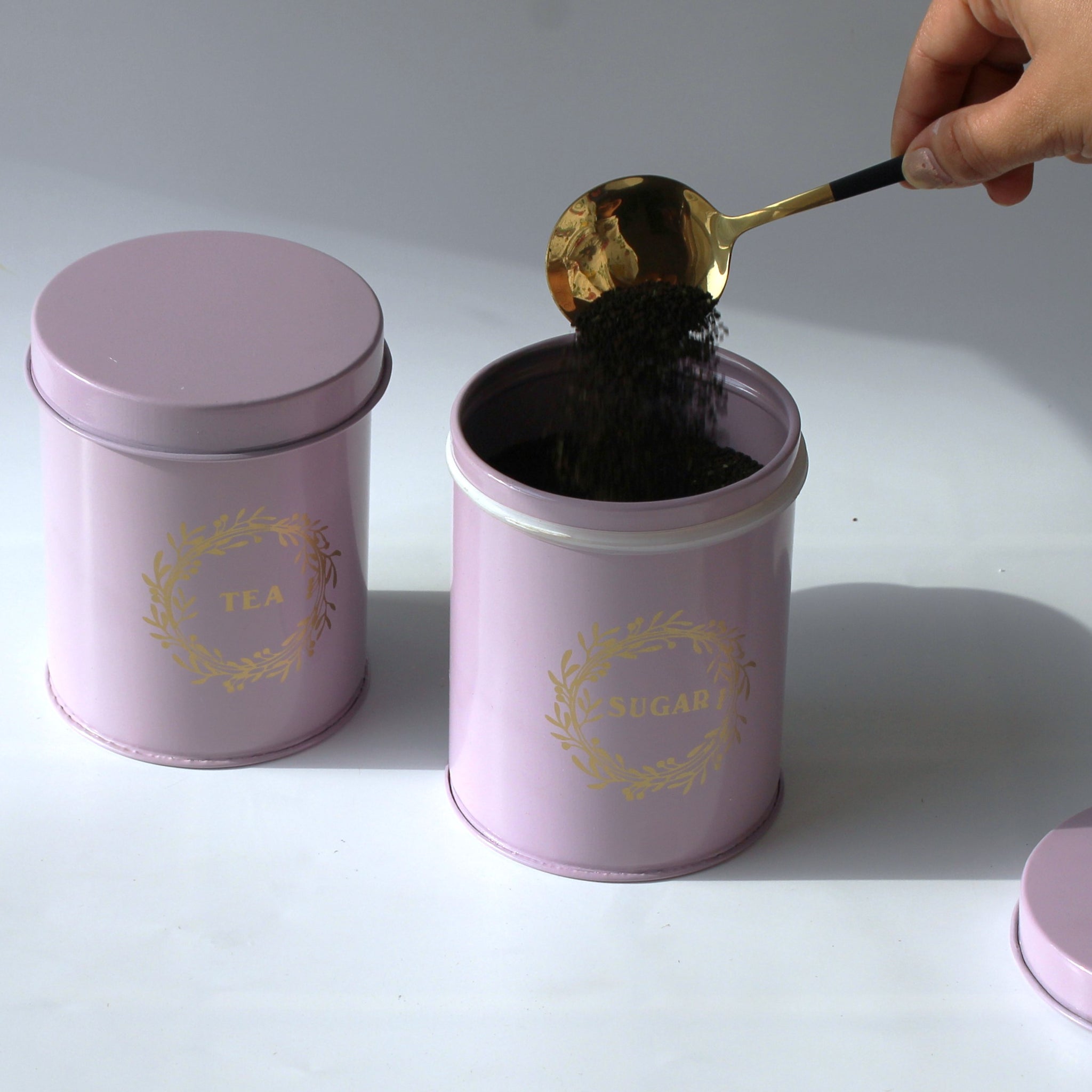 Kitchen Containers Set (2 Pcs)-  Lavender, Air Tight