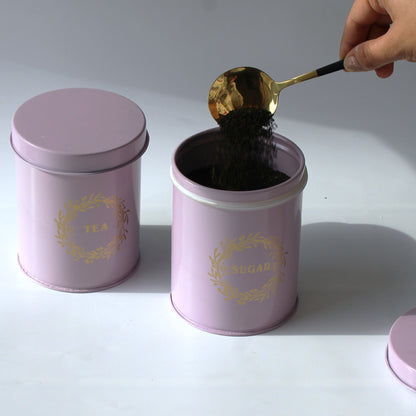 Kitchen Containers Set (2 Pcs)-  Lavender, Air Tight