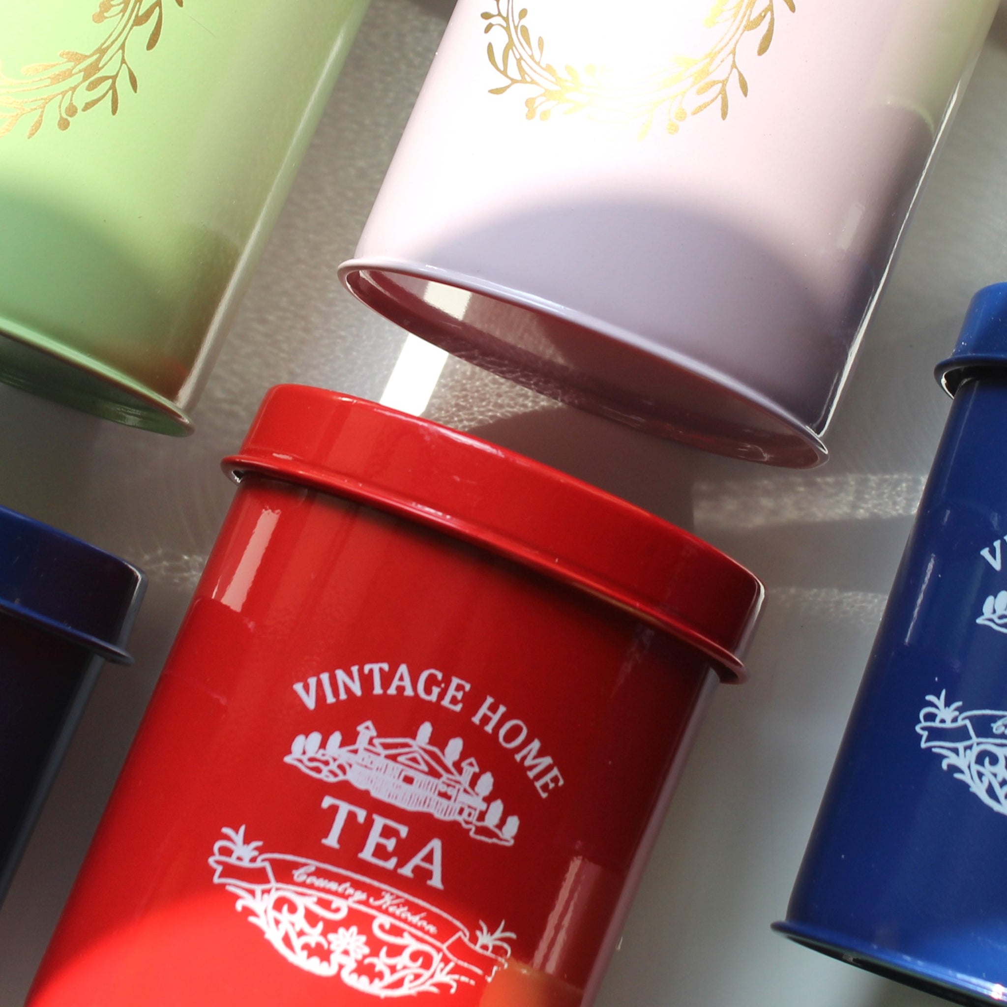 Kitchen Containers Set (2 Pcs)- Red, Air Tight