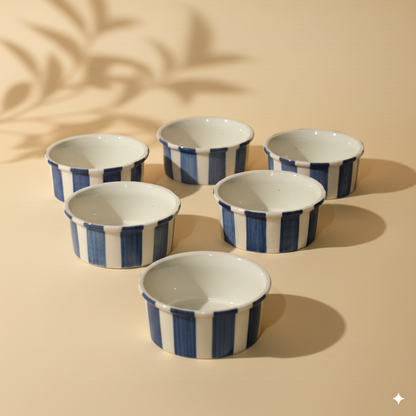 Coastal Stripes Dessert Bowls Blue(200ml)