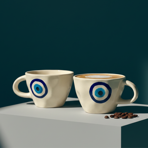 Evil Eye Mug- Ivory, 200ml
